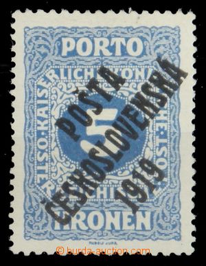 121692 -  Pof.81, Postage due stmp - small numerals 5 Koruna blue, ty