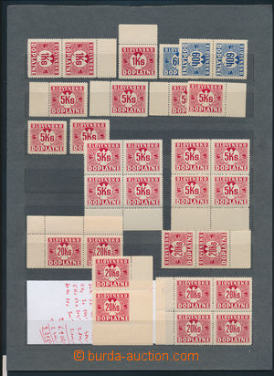 121785 - 1939 SLOVENSKO / DOPLATNÍ  sestava doplatních známek I. e