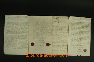 121820 - 1823-48 AUSTRIA  comp. 4 pcs of historical documents with si