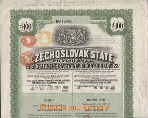 121829 - 1922 CZECHOSLOVAKIA 1918-39  Czechoslovak. state bond, deben