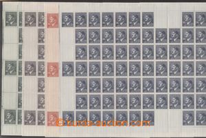 121832 - 1942 Pof.96-99, Hitler, sestava 4ks kompletních archů s va