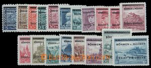 121846 - 1939 Pof.1-19, Overprint issue, complete, mint never hinged,