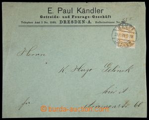 121924 - 1899 HANSA DRESDEN  firemní dopis vyfr. soukromou 3Pf zn. M