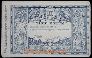 121925 - 1900 Josef Šváb č. 47, bankovka 1000K, DA, prošlá, odř