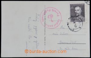 121999 - 1948 ČSR II.  Lodní pošta / parník Poděbrady, kruhové 