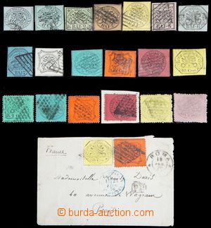 122058 - 1852-68 selection of 19 pcs of classical stamp, contains Mi.