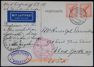 122176 - 1929 ORIENTFAHRT 1929, pohlednice s lodí Columbus adresovan