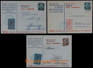122191 - 1933 pohlednice vydané k letecké výstavě v Hamburku, 3ks