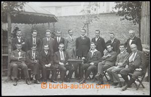 122250 - 1930 ŠACHY, Pardubice, fotopohlednice skupiny šachistů u 