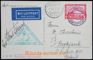 122341 - 1931 Islandfahrt 1931, pohlednice (LZ 127 Graf Zeppelin) vyf