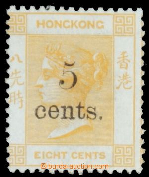 122435 - 1880 Mi.24 (SG.23), Přetisk 5c/8c oranžová, kat. SG £