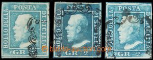 122445 - 1859 Mi.3a-c, King Ferdinand II., comp. 3 pcs of stamps, c.v