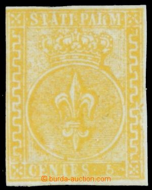 122448 - 1853 Mi.6b (Bolaffi.7), Coat of arms 5C yellow, c.v.. Bolaff