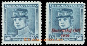 122566 - 1939 Alb.1, modrý Štefánik 60h, bez přetisku, + Alb.11, 