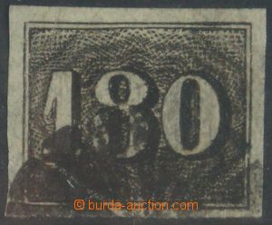 122572 - 1850 Mi.16, Číslice 180R černá, tzv. Kočičí oči, vel