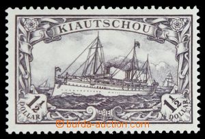 122628 - 1905 KIAUCHAU  Mi.26A, Ship $1½ black-violet, exp. Berg