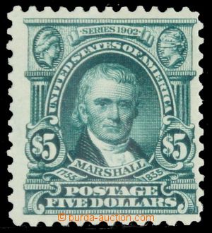 122632 - 1903 Mi.151A (Sc.313), Prezidenti - Marshall $5 tmavozelená