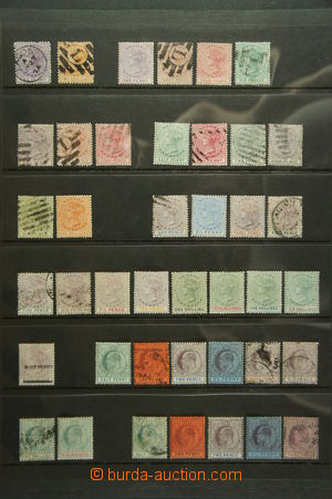 122637 - 1874-1906 LAGOS  sbírka známek na zásobníkovém listu, k