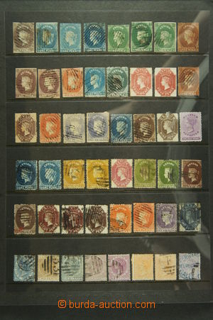 122649 - 1857-1952 CEYLON  partie známek na 10 zásobníkových list