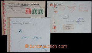 122666 - 1942-44 sestava 3ks dopisů ze Švédska, Finska a Řecka (z