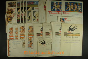 122701 - 1940-41 TELEGRAMS  selection decorative telegrams and envelo