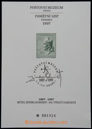 122706 - 1997 PTM8, 100. anniv of birth J. Schmidt, superb, c.v.. 1.0