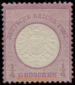 122768 - 1872 Mi.16, Říšská orlice ¼Gr fialová, kat. 100€