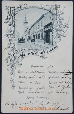 122789 - 1900 HRANICE (Mähr.-Weisskirchen) - okénková koláž, uli