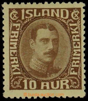 123564 - 1932 Mi.161, King Christian X., value 10A brown, hinged, cat