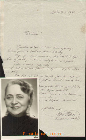 123841 - 1940 PTÁKOVÁ Marie (1873–1953), česká herečka, vlastn