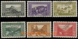 123880 - 1906 Mi.29-34, Krajiny 1h-10h, ŘZ 6½, neúplná série
