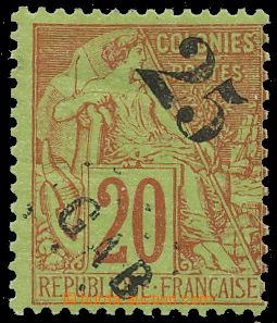 124296 - 1886 Mi.3, overprint, c.v.. 95€