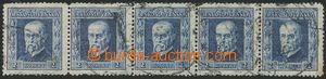 124305 - 1925 Pof.191B, Masaryk - rytina 2Kč, 5-páska, retuš SLO n