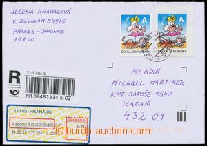 124313 - 2010 Reg letter with Pof.630 2x, Fifinka, 1x without pin hol