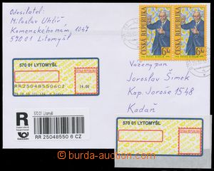 124315 - 2010 value label 2A, 57001 LYTOMYŠL, Reg letter with Pof.18