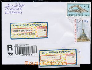 124316 - 2010 value label 2A, 68301 RUSÍNOV U VYŠKOVA, Reg letter w
