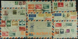 124343 - 1957-58 comp. 9 pcs of entires, from that 8x airmail letter 