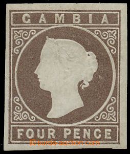124353 - 1869 Mi.1 (SG.2), Queen Victoria 4P dark brown, cat. Gibbons