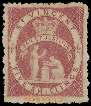 124357 - 1880 Mi.18 (SG.28), Allegory 5Sh violet, cat. Gibbons £