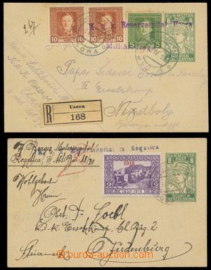 124364 - 1918 comp. 2 pcs of uprated 8h PC, 1x Reg, uprated with stam