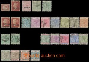 124400 - 1880-94 selection of 25 pcs of classical stamp, Queen Victor