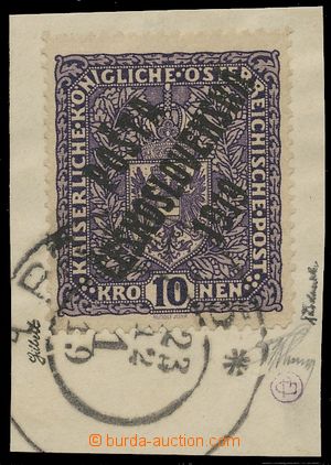 124434 -  Pof.51ax, Coat of arms 10K dark violet, clear print, white 