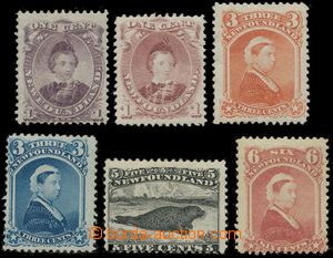124484 - 1868-73 Mi.22-26, Postage stamps, complete set, value 1c in 