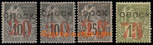 124496 - 1892 Mi.19-22 (Yv.27-30), Přetisk, kat. Yv. 450€, zkouše