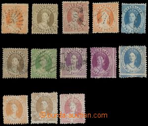 124500 - 1862-78 sestava 13ks známek emise Královna Viktorie (kat. 