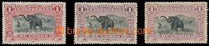 124511 - 1894-1901 Mi.18a+b, 30, Lov slonů, sestava 3ks známek, kat