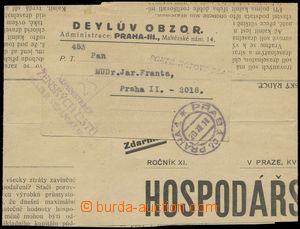 124522 - 1918 NOVINOVÁ PROVIZORIA  Pof.NR5, Deylův obzor Praha, jed