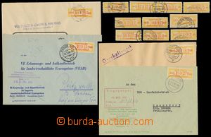 124527 - 1958 CENTRAL COURIER SERVICE / ZKD   comp. 10 pcs of stamps 