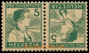 124529 - 1915 Mi.128 K9, Pro Juventute 5+5c, protichůdná dvojice ze