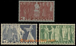 124531 - 1938 Mi.328v, 329w, 330w, Výplatní zn. 3Fr, 5Fr a 10Fr, lu